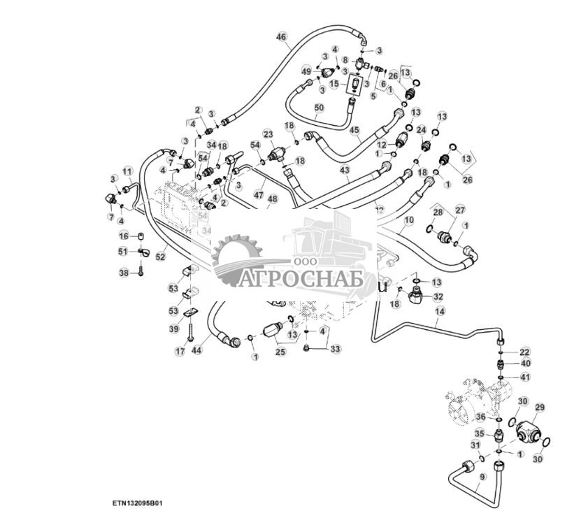 Система рулевого управления, AutoTrac™ с резервным насосом (12) ( - 801052) - ST829572 524.jpg